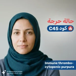 سيدة تعاني من نقص الصفائح الدموية المناعي - حالة C45